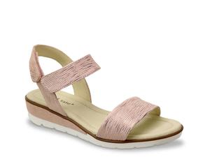 Сандалии David Tate Samba Wedge Sandal, Rose Gold Metallic