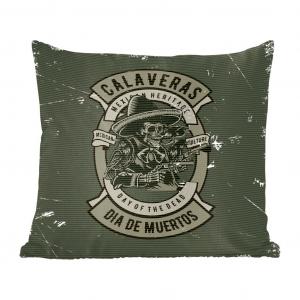 Декоративная подушка MuchoWow Диванная подушка Декоративная подушка для гостиной 60 x 60 см Шериф - Скелет - Оружие - Ретро - Чехлы на подушки - Хлопчатобумажная ткань - Декоративные наволочки