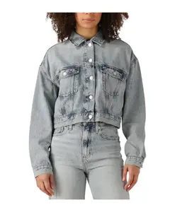 Синяя укороченная куртка дальнобойщика Tommy Jeans, синий