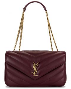 Средняя сумка Loulou с цепочкой Saint Laurent, Light Hot Wine