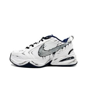 Nike Кроссовки Air Monarch 4 Chunky Unisex низкие белый черный синий серебристый пэчворк