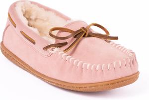 Женские тапочки Minnetonka Camp Tie Moc - уютные домашние/с прочной подошвой, Blush