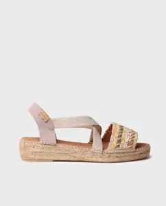 Женские эспадрильи на танкетке из ткани на резинке Toni Pons, коричневый