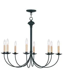Люстра Heritage на 8 ламп Livex, black