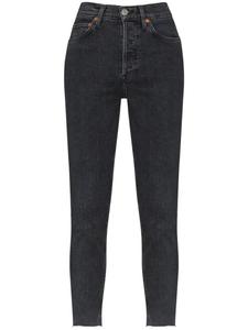 RE/DONE укороченные джинсы из винтажного денима с завышенной талией, черный