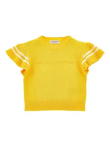 Топ в полоску с оборками Philosophy Di Lorenzo Serafini Kids, желтый