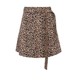 Юбка Deep Breath с принтом в стиле ретро, леопардовый
