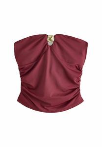 Топ Next SOFT TOUCH HARWARE BANDEAU, Cranberry Red/Red