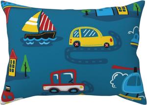 Pevtufa Наволочка с принтом транспорта и зданий Transportations With Buildings