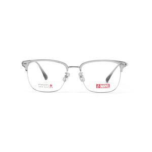 MARVEL Титановая оправа для очков бровевого типа унисекс, Transparent Gray C021