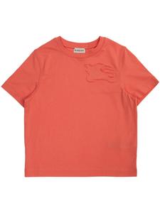 Burberry Kids футболка из хлопка с нашивкой-логотипом, оранжевый