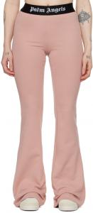 Розовые расклешенные брюки для отдыха Palm Angels