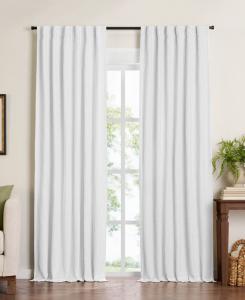 Штора Harrow Solid Blackout Window Curtain Panel Elrene Home Fashions, White, 52x84