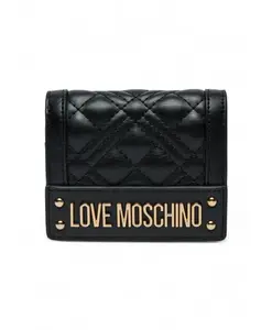Стеганый кошелек с логотипом Love Moschino, черный