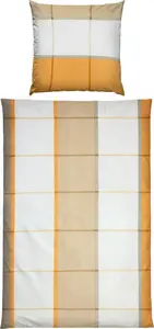 Постельное белье , оранжевое, 1x 155x220 см + 1x 80x80 см Erwin Müller