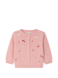 Кардиган с вышивкой Claudie Bonpoint, розовый
