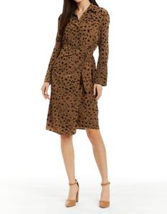 Платье Savvy Printed в цвете Taupe DREW, серо-коричневый