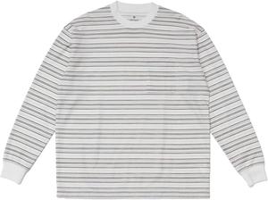 Футболка с длинными рукавами Snow Peak Hybrid Wool Mesh Stripe L/S T-Shirt SW-25AU014, мужская и женская, серый
