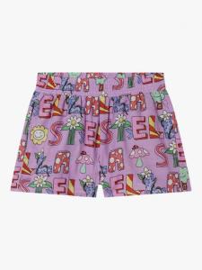 Детские хлопковые шорты с логотипом Fairy Stella McCartney Kids, Purple