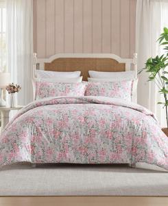 Комплект постельного белья Heather Garden из 3 предметов, размер King Laura Ashley, Petal Pink, Cream
