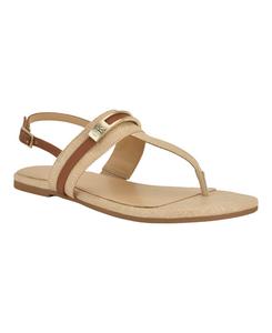 Женские сандалии-лодочки Betia Flat Slingback Calvin Klein, Beige/Cognac