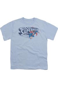 Футболка с коротким рукавом для детей с логотипом Superman Gildan, светло-голубой