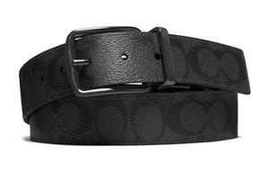 Мужской кожаный ремень COACH, Comes with Black Gift Box