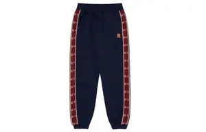 Вязаные спортивные брюки унисекс темно-синие MLB