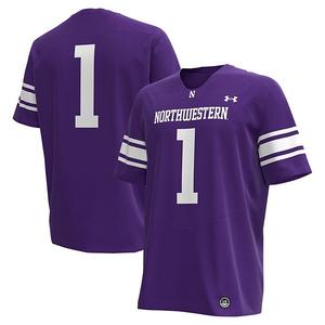 Мужская футболка Northwestern Wildcats #1, фиолетовая Under Armour