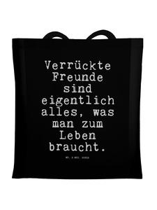 Сумка-шоппер Безумные друзья на самом деле... м... в черном Mr. & Mrs. Panda