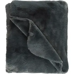 Коллекция SCHÖNER WOHNEN плед для дома Chic из уютного искусственного меха Schöner Wohnen-Kollektion, антрацит