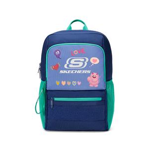 Большой унисекс рюкзак из полиэстера разноцветный Skechers, синий