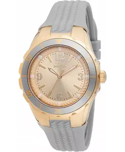 Женские кварцевые часы Angel 48850 с тремя стрелками и золотым циферблатом Invicta, gold