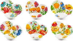 Набор столовых приборов из 18 предметов, цветущий фарфор, разноцветный Excelsa