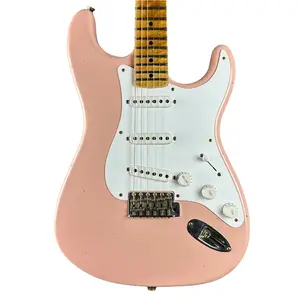 Fender Custom Shop 70-летний юбилей 1954 Stratocaster Journeyman Relic в цвете Shell Pink с кейсом