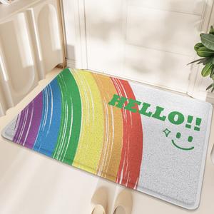 Dajiang Ковер 60х90 см из ПВХ, полукруглый, грязеотталкивающий, с петлевым ворсом, для прихожей, Cartoon Doormat