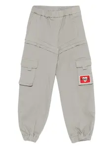 Брюки с накладными карманами Pinko Kids, серый