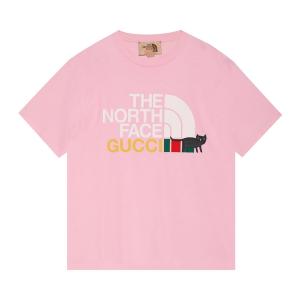 Футболка Gucci x The North Face Светло-розовая
