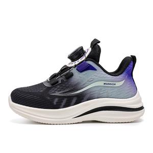 Нескользящие, легкие, амортизирующие, низкие повседневные кроссовки для детей WARRIOR, черный/зеленый/синий
