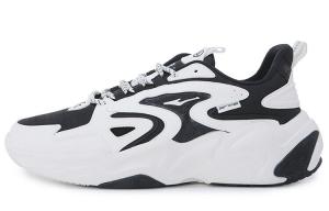 Кроссовки мужские низкие позитивные черный микрокристаллические белый Erke