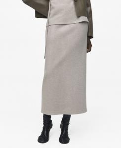 Женская длинная юбка с эластичным поясом MANGO, Medium Brown