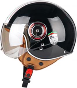 Шлем классический винтажный Esrada Vespa, черный