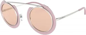 Солнцезащитные очки Emporio Armani EA2104 332773 розовые EA2104, круглые, категория линз 3, размер, Brown,pink
