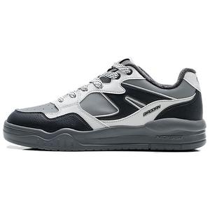 Нескользящие износостойкие низкие кроссовки для скейтбординга, мужские, серые QIAODAN, Silent Gray/Light Gray