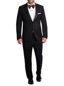 Блейзер приталенного кроя из смесовой шерсти Ike Behar, черный