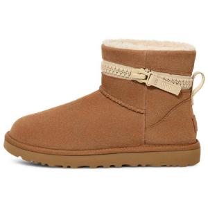 Ботинки зимние женские UGG с молнией, коричневый