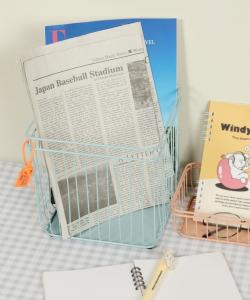 Разноцветная проволочная корзина L