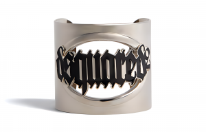 Браслет с готическим логотипом и надписью Dsquared 2, серебро