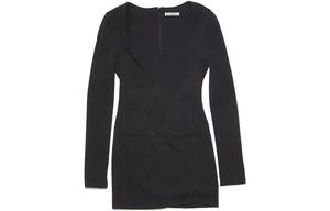 Длинное платье с длинными рукавами черное Acne Studios