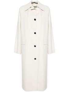 KASSL Editions длинное однобортное пальто, нейтральный цвет